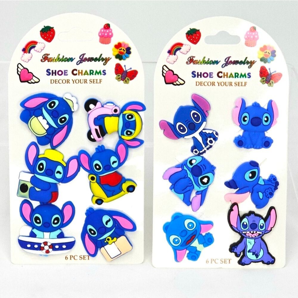 Cute Blue Space Alien Cartoon Shoe Charms 12PC Fits Crocs Clogs Kawaii Gift NWT